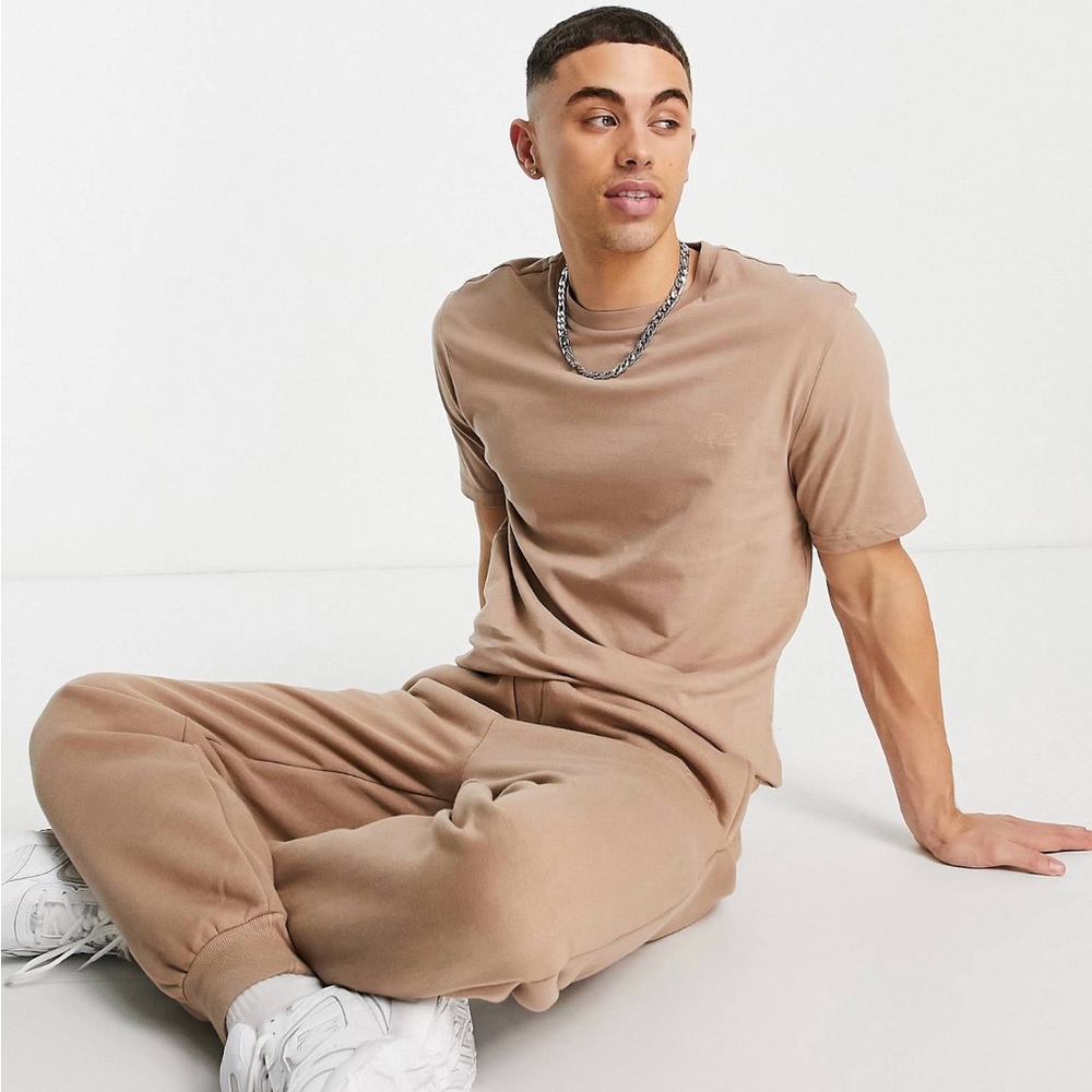River Island Men’s XL Tan Sweatpants Set